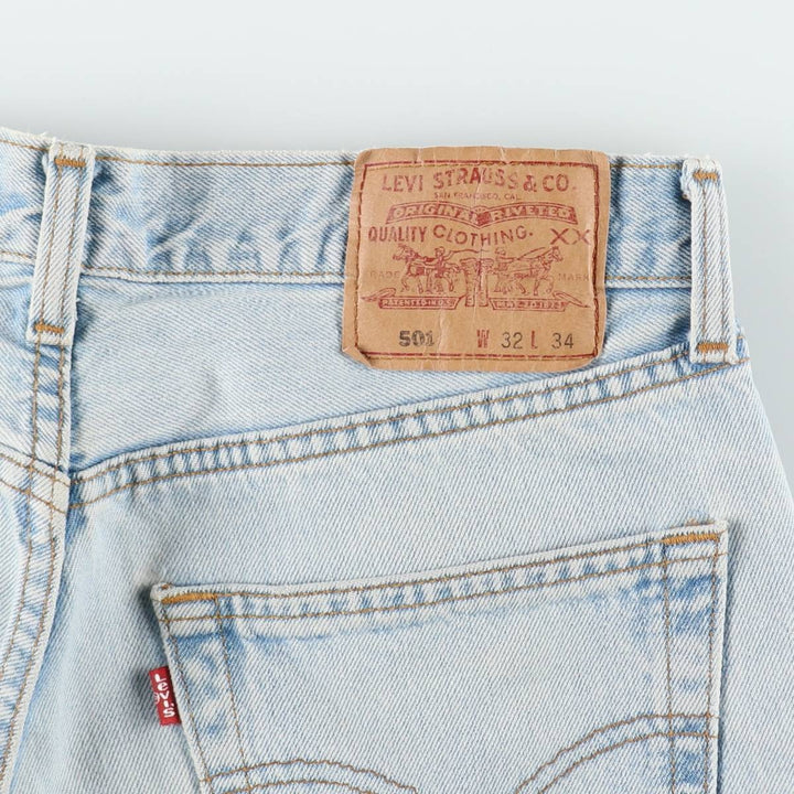 1990'S Levi's 501-0134 Straight Denim Pants, Made in Canada, Men's Size W31 (approx.), Vintage cotton Blue type light blue Vintage Second Hand