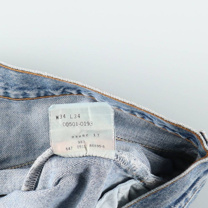 2000'S Levi's 501-0193 Straight Denim Pants, Men's, Size W34 cotton blue type Vintage Second Hand