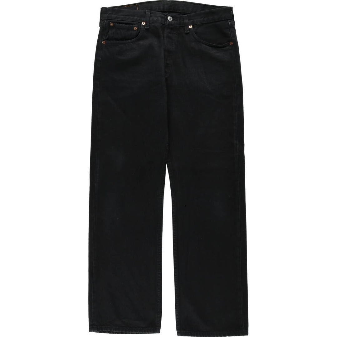 Levi's 501 Black Denim Straight Denim Pants for Men, W33 equivalent cotton black type Vintage Second Hand