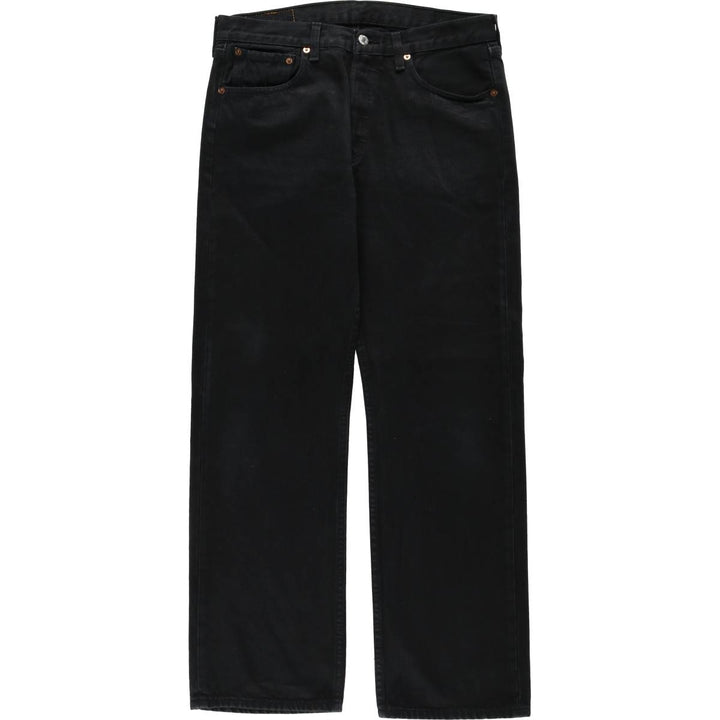 Levi's 501 Black Denim Straight Denim Pants for Men, W33 equivalent cotton black type Vintage Second Hand