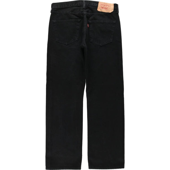 Levi's 501 Black Denim Straight Denim Pants for Men, W33 equivalent cotton black type Vintage Second Hand