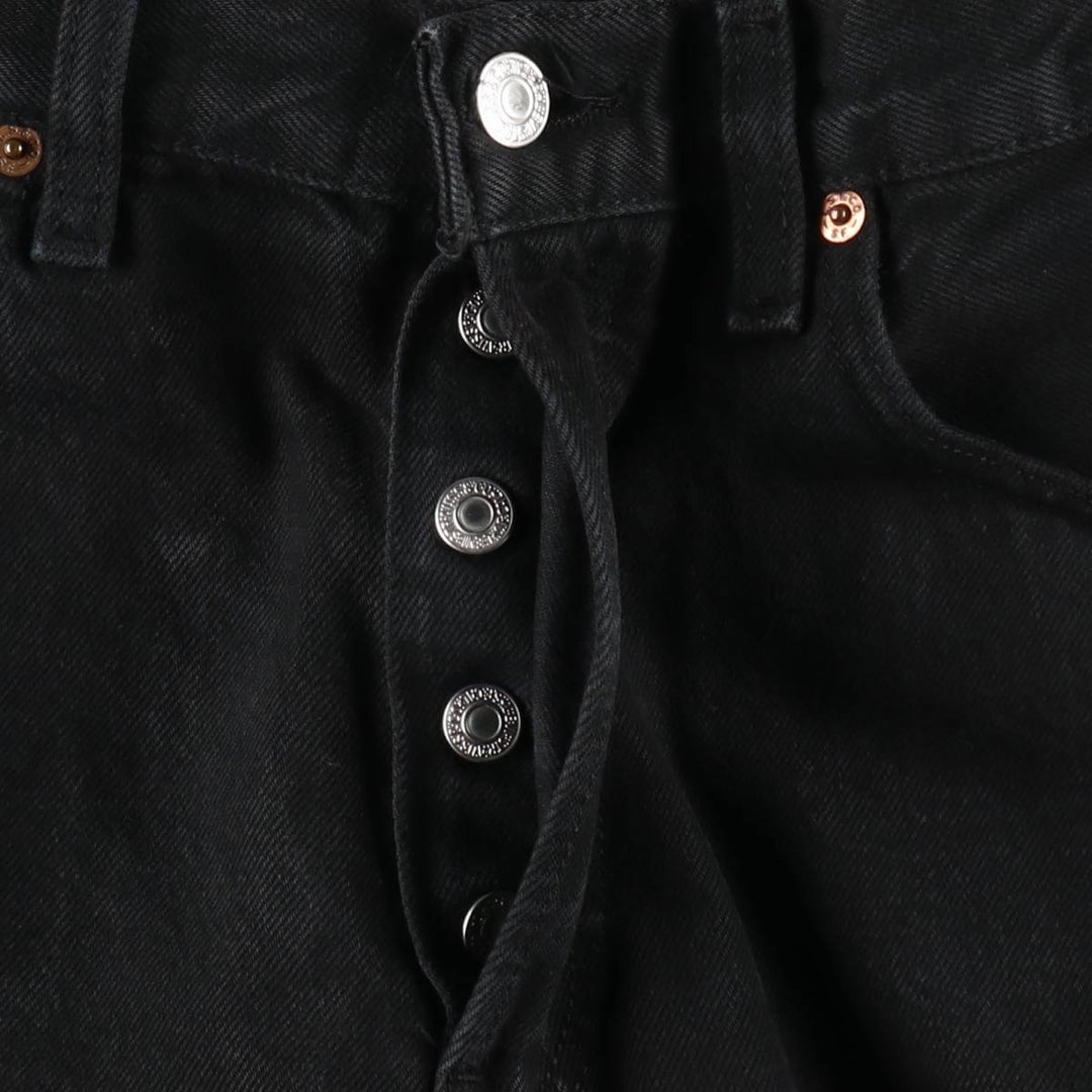 Levi's 501 Black Denim Straight Denim Pants for Men, W33 equivalent cotton black type Vintage Second Hand