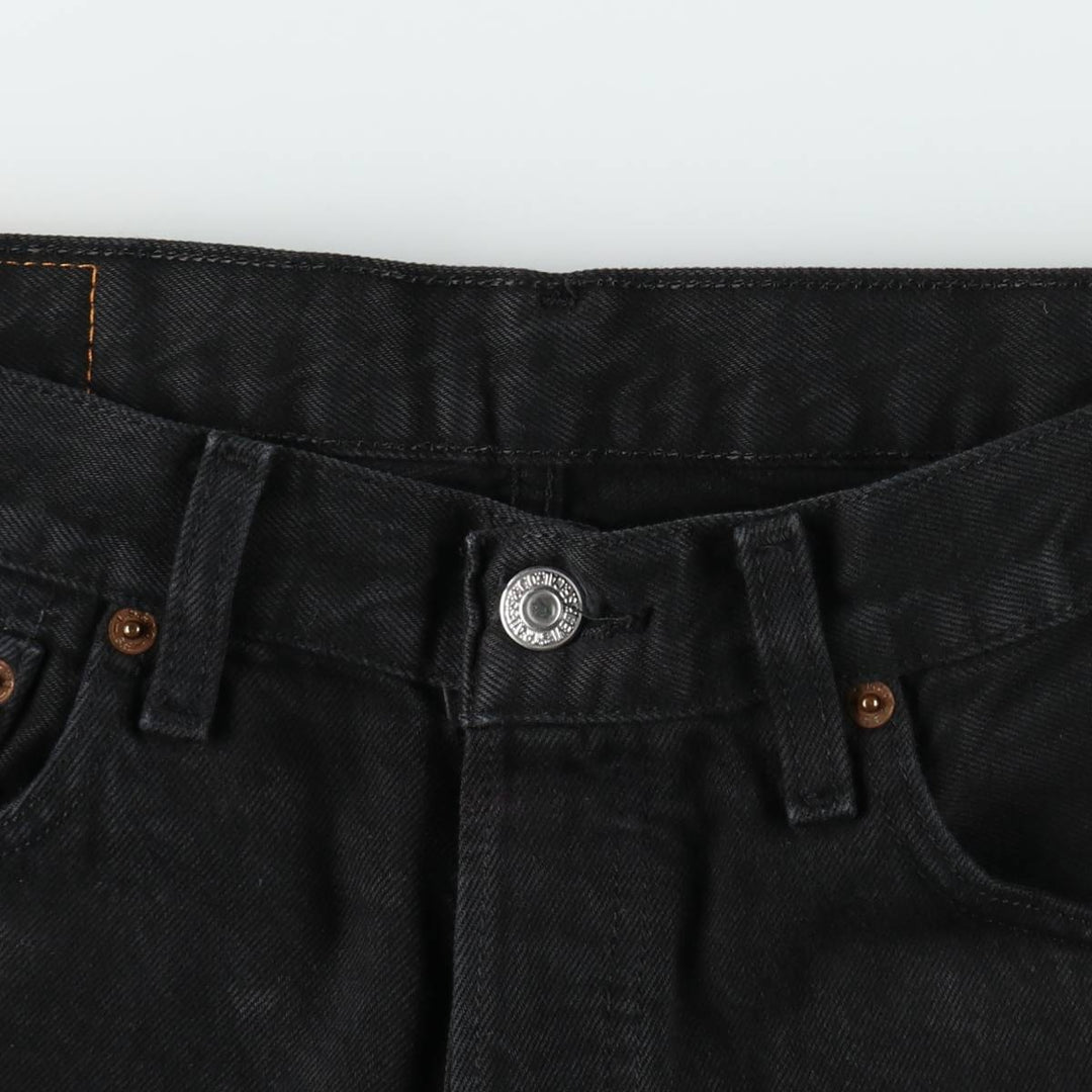 Levi's 501 Black Denim Straight Denim Pants for Men, W33 equivalent cotton black type Vintage Second Hand