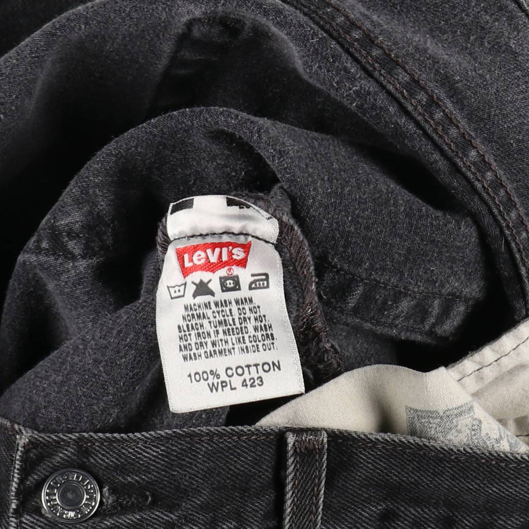 00'S Levi's 501 Black Denim Straight Denim Pants Men's W34 cotton black type Vintage Second Hand