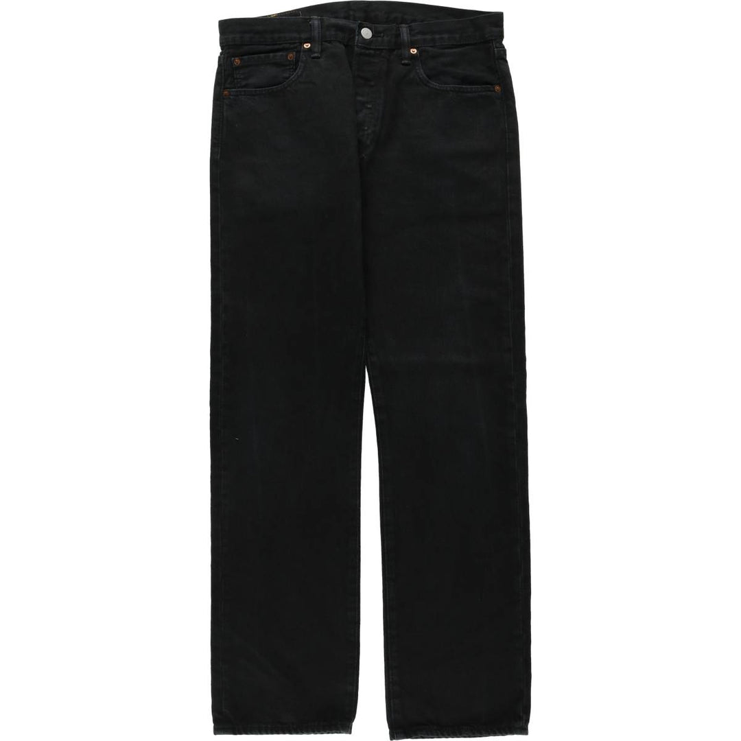 Levi's 501 Black Denim Straight Denim Pants for Men, W34 equivalent cotton black type Vintage Second Hand