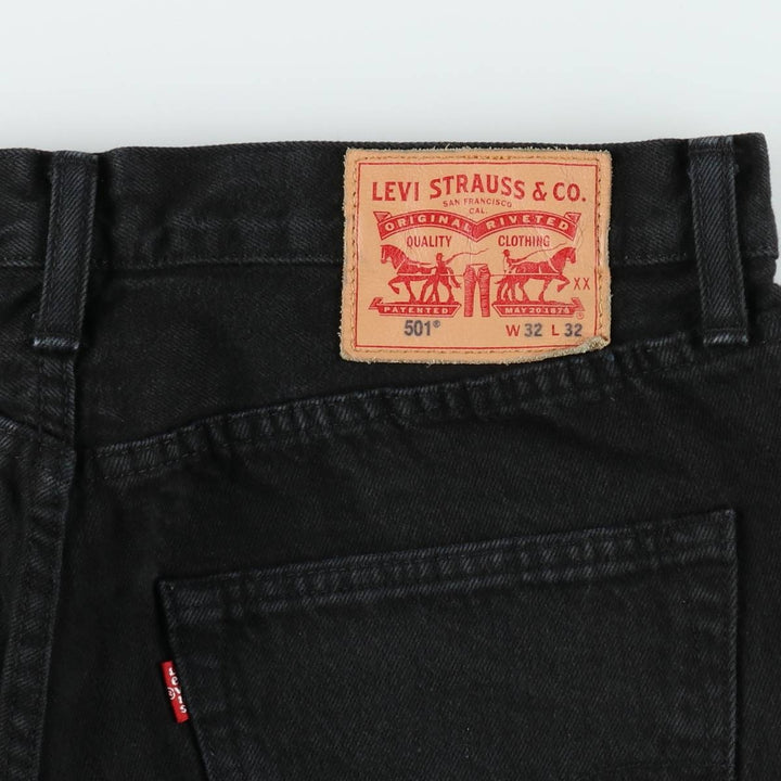 Levi's 501 Black Denim Straight Denim Pants for Men, W34 equivalent cotton black type Vintage Second Hand