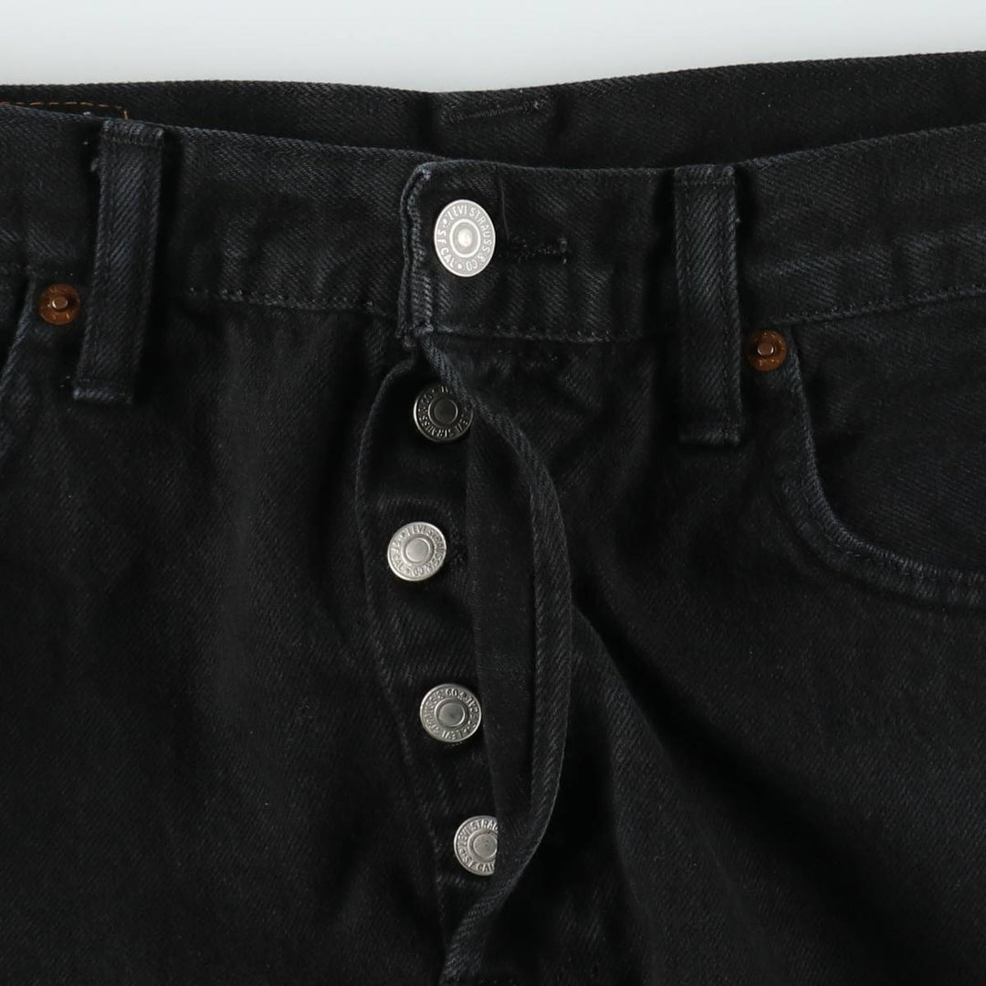 Levi's 501 Black Denim Straight Denim Pants for Men, W34 equivalent cotton black type Vintage Second Hand