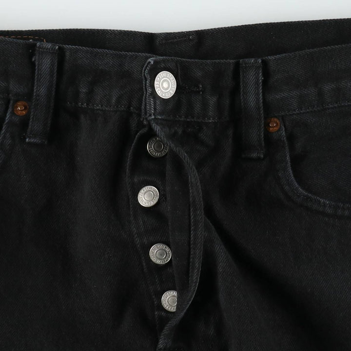 Levi's 501 Black Denim Straight Denim Pants for Men, W34 equivalent cotton black type Vintage Second Hand