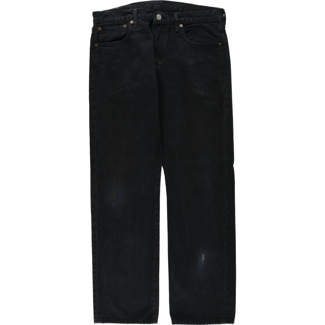Levi's 501 Black Denim Straight Denim Pants for Men, W34 equivalent cotton black type Vintage Second Hand