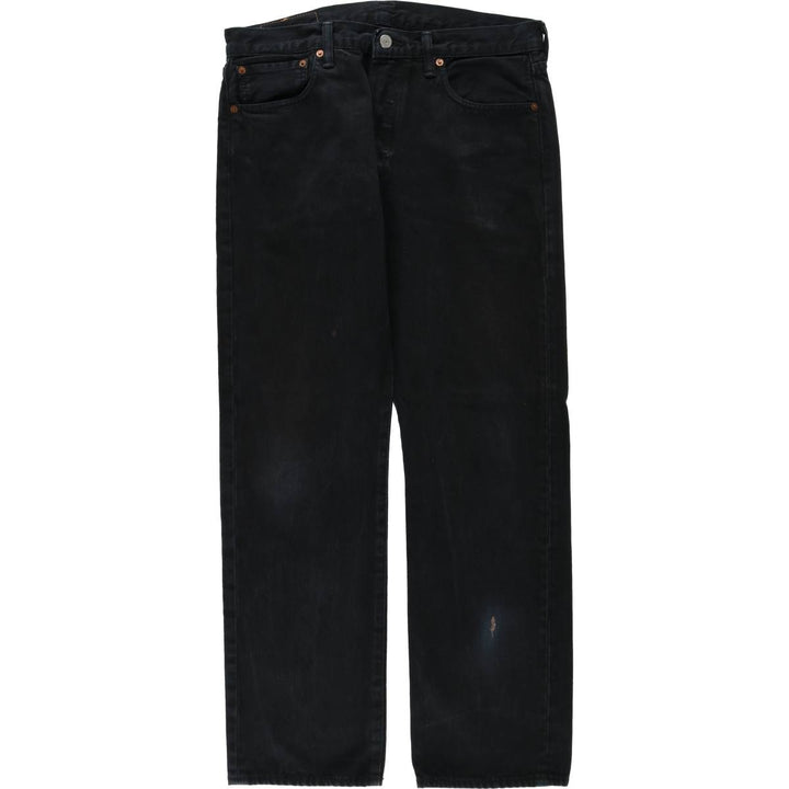 Levi's 501 Black Denim Straight Denim Pants for Men, W34 equivalent cotton black type Vintage Second Hand