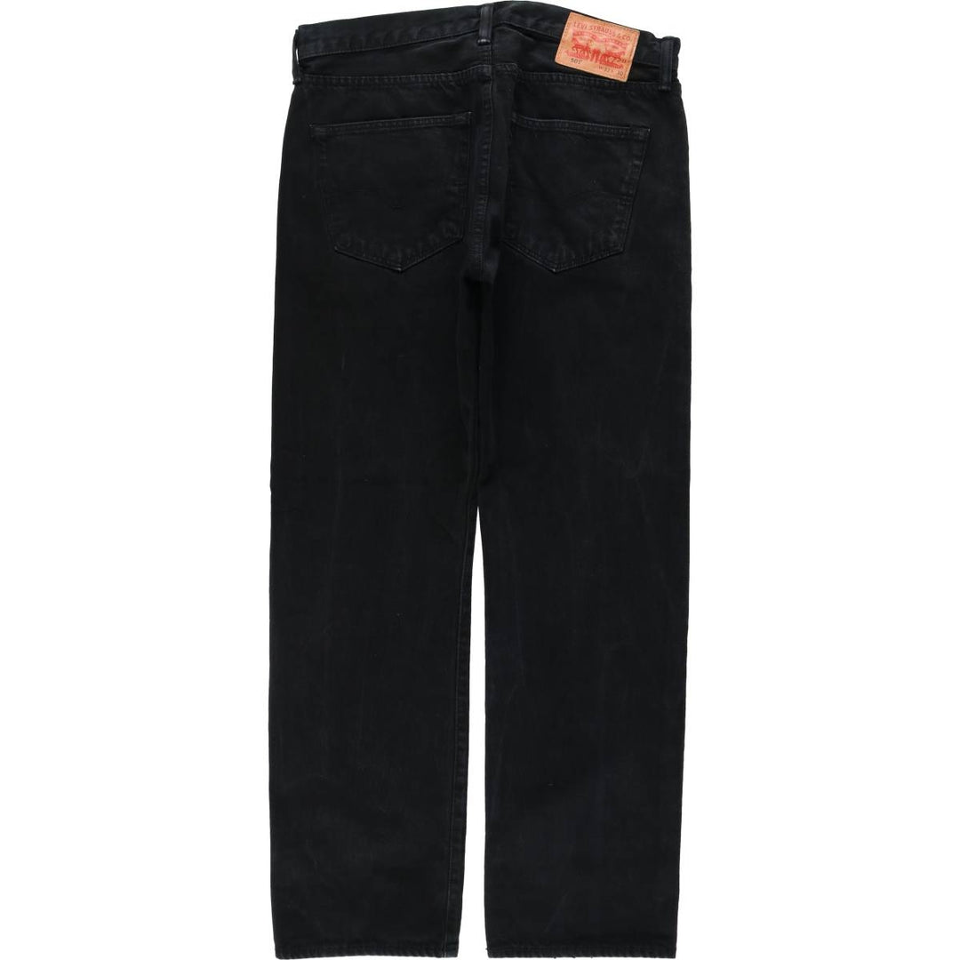 Levi's 501 Black Denim Straight Denim Pants for Men, W34 equivalent cotton black type Vintage Second Hand