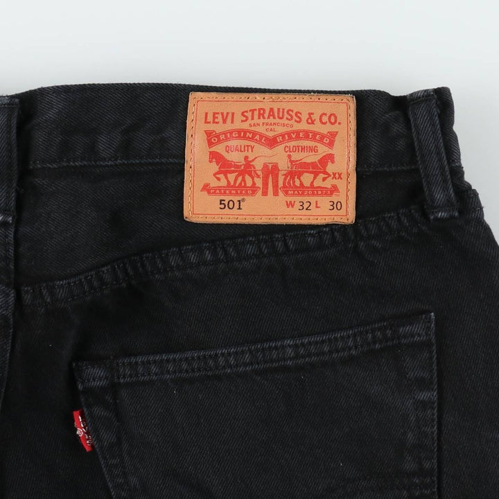 Levi's 501 Black Denim Straight Denim Pants for Men, W34 equivalent cotton black type Vintage Second Hand