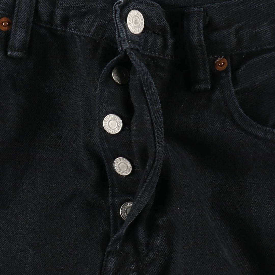 Levi's 501 Black Denim Straight Denim Pants for Men, W34 equivalent cotton black type Vintage Second Hand