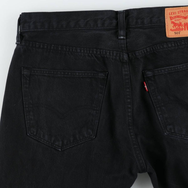 Levi's 501 Black Denim Straight Denim Pants for Men, W34 equivalent cotton black type Vintage Second Hand