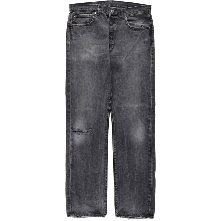 Levi's 501 Black Denim Straight Denim Pants for Men, W34 equivalent cotton black type Vintage Second Hand