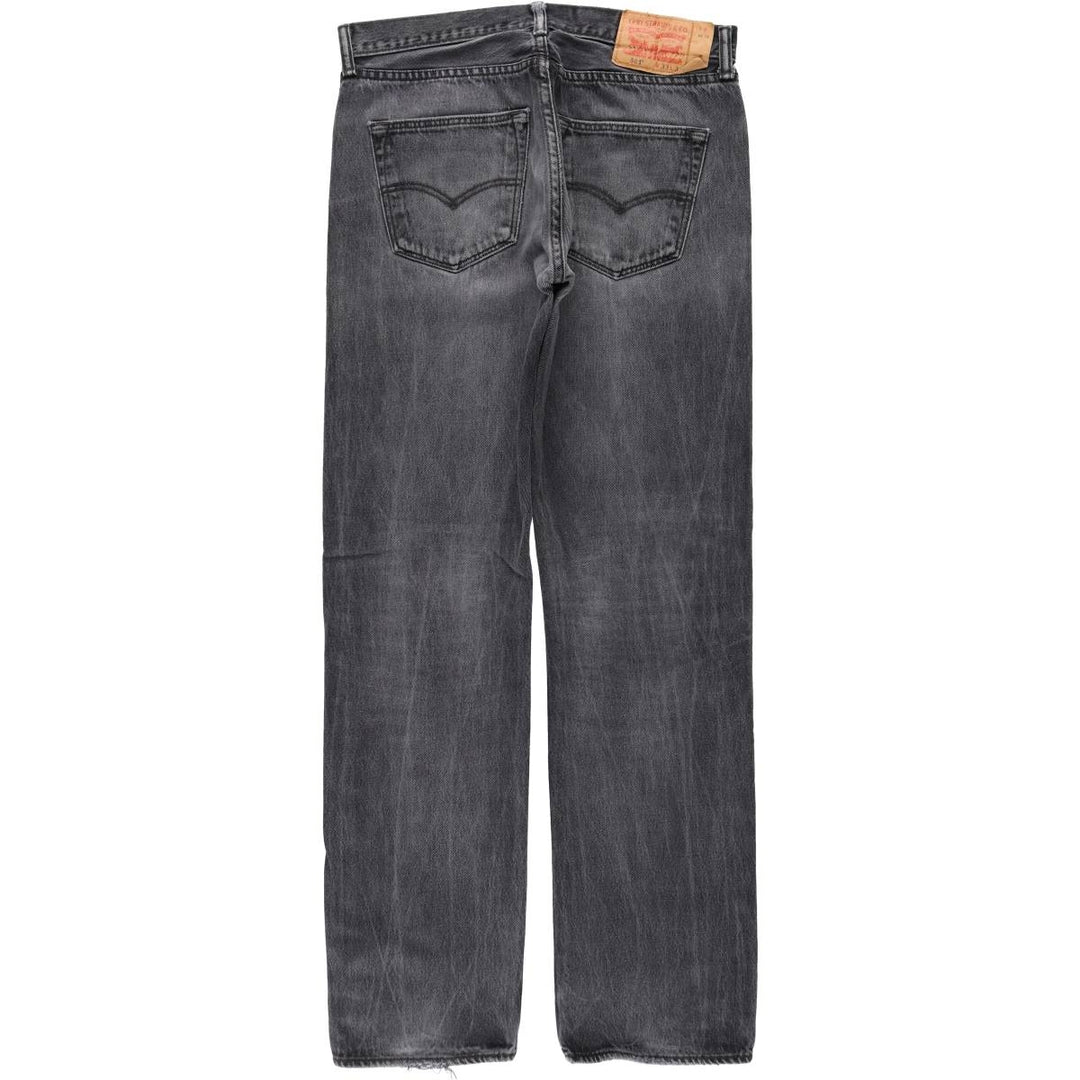 Levi's 501 Black Denim Straight Denim Pants for Men, W34 equivalent cotton black type Vintage Second Hand