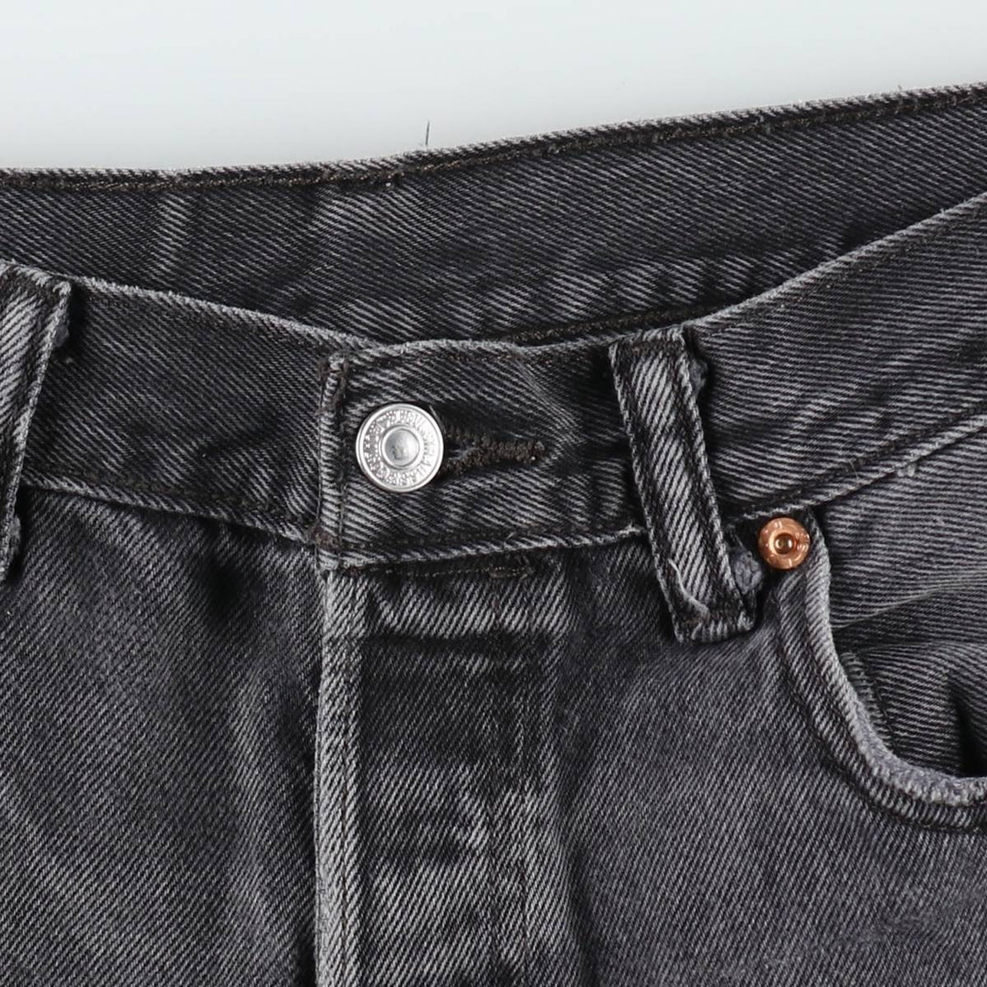 Levi's 501 Black Denim Straight Denim Pants for Men, W34 equivalent cotton black type Vintage Second Hand