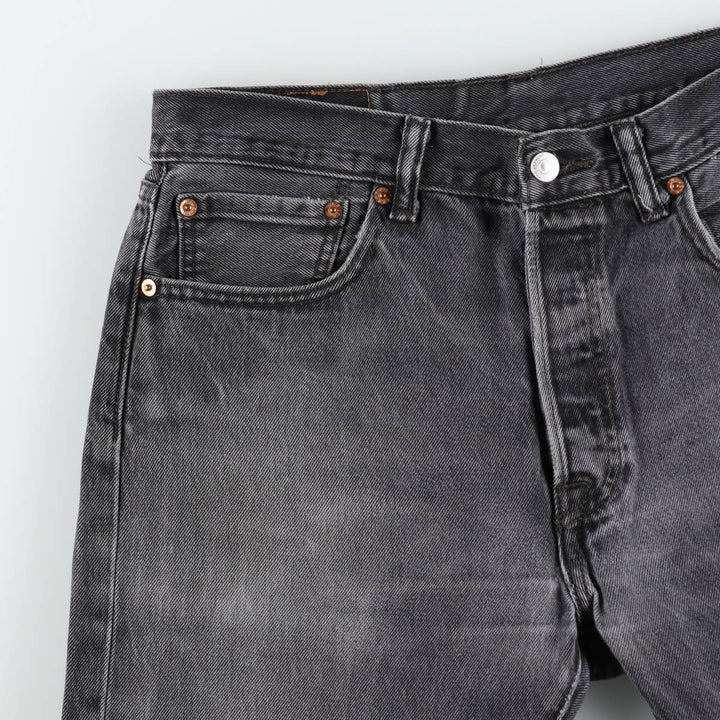 Levi's 501 Black Denim Straight Denim Pants for Men, W34 equivalent cotton black type Vintage Second Hand