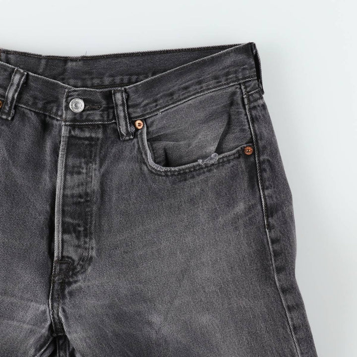 Levi's 501 Black Denim Straight Denim Pants for Men, W34 equivalent cotton black type Vintage Second Hand