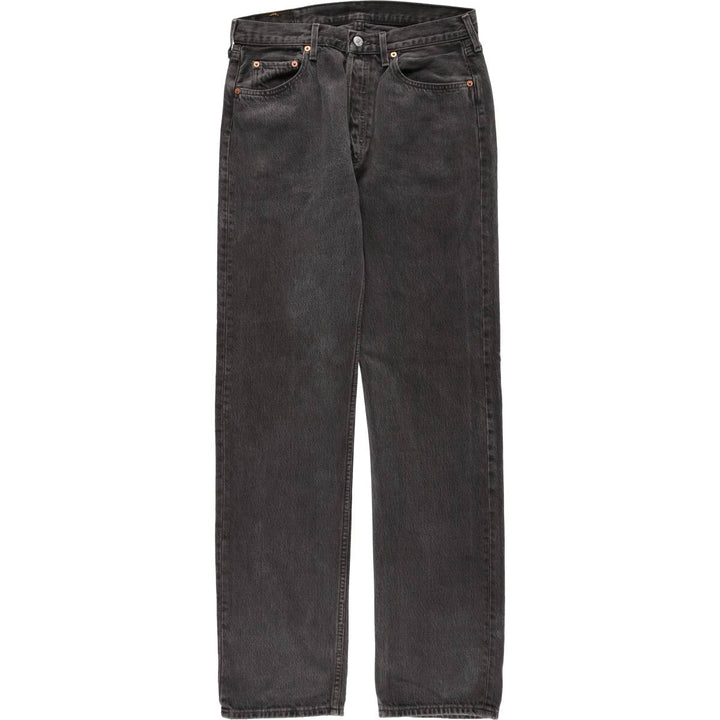 1990'S Levi's 501-0145 Black Denim Straight Leg Jeans, Men's Size W33 (approx.), Vintage cotton black type Vintage Second Hand
