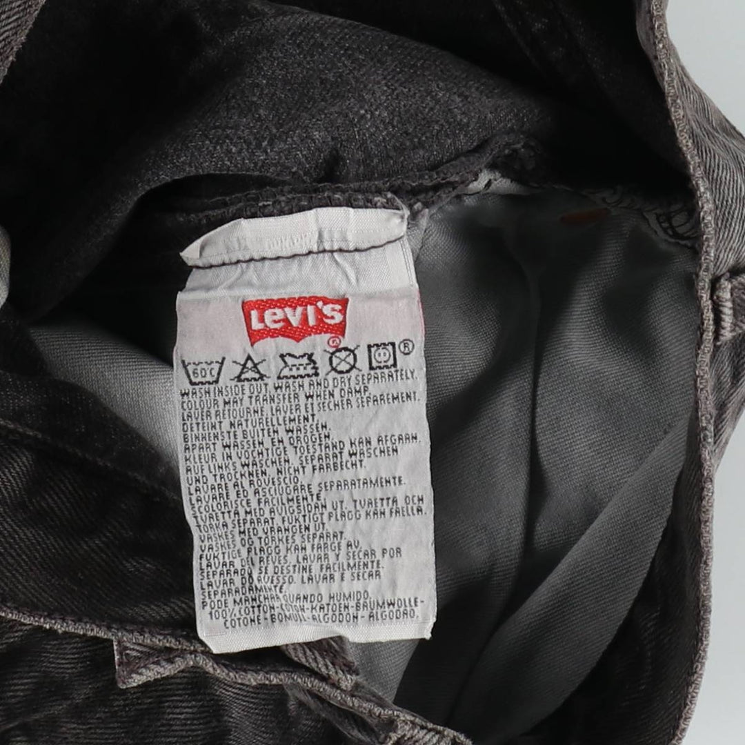 1990'S Levi's 501-0145 Black Denim Straight Leg Jeans, Men's Size W33 (approx.), Vintage cotton black type Vintage Second Hand