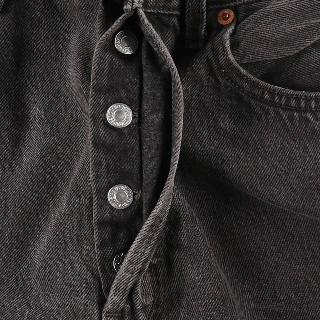 1990'S Levi's 501-0145 Black Denim Straight Leg Jeans, Men's Size W33 (approx.), Vintage cotton black type Vintage Second Hand