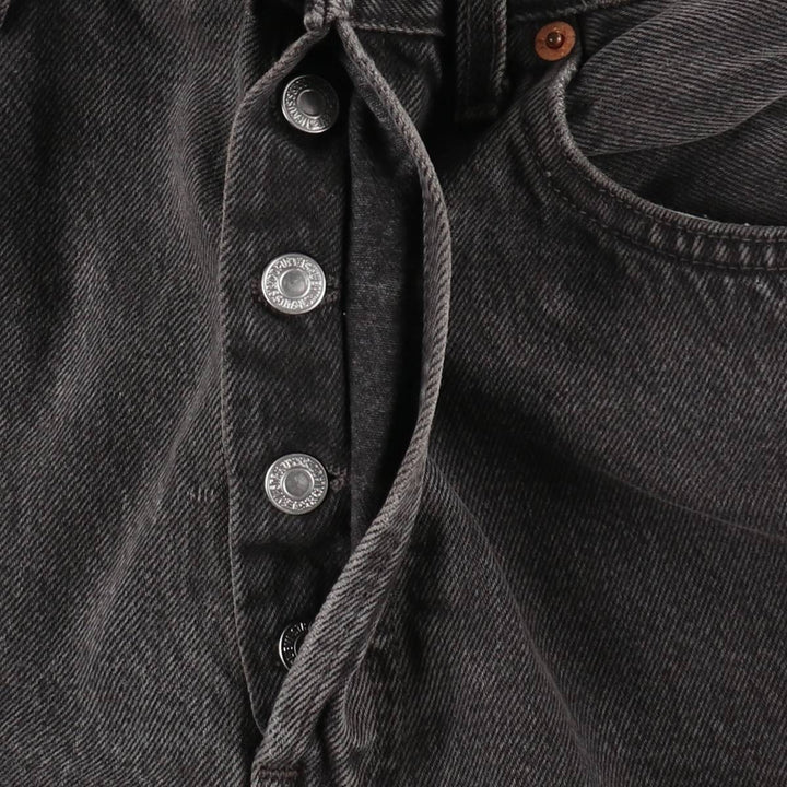 1990'S Levi's 501-0145 Black Denim Straight Leg Jeans, Men's Size W33 (approx.), Vintage cotton black type Vintage Second Hand