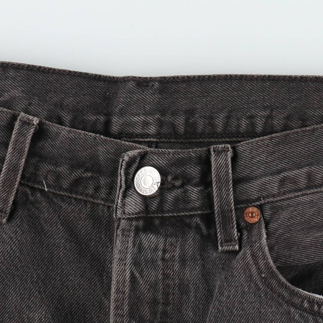 1990'S Levi's 501-0145 Black Denim Straight Leg Jeans, Men's Size W33 (approx.), Vintage cotton black type Vintage Second Hand