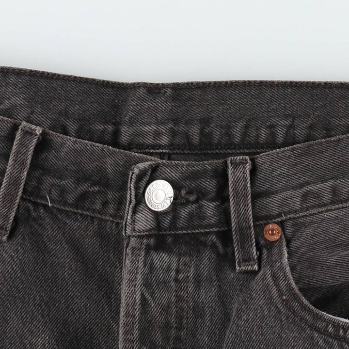 1990'S Levi's 501-0145 Black Denim Straight Leg Jeans, Men's Size W33 (approx.), Vintage cotton black type Vintage Second Hand