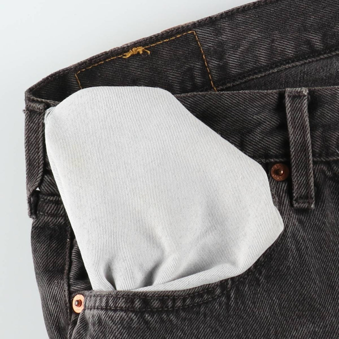 1990'S Levi's 501-0145 Black Denim Straight Leg Jeans, Men's Size W33 (approx.), Vintage cotton black type Vintage Second Hand