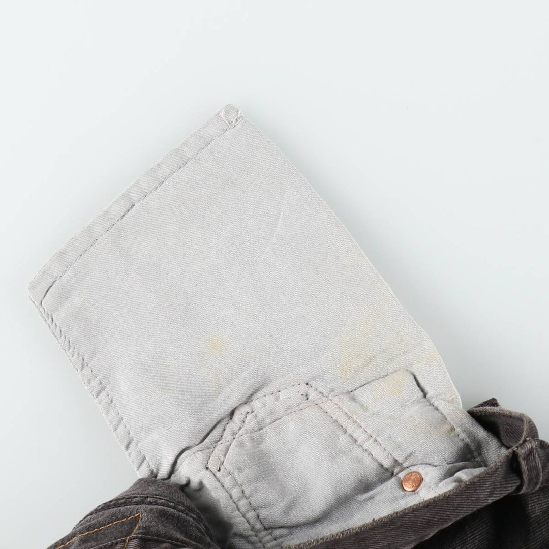 1990'S Levi's 501-0145 Black Denim Straight Leg Jeans, Men's Size W33 (approx.), Vintage cotton black type Vintage Second Hand