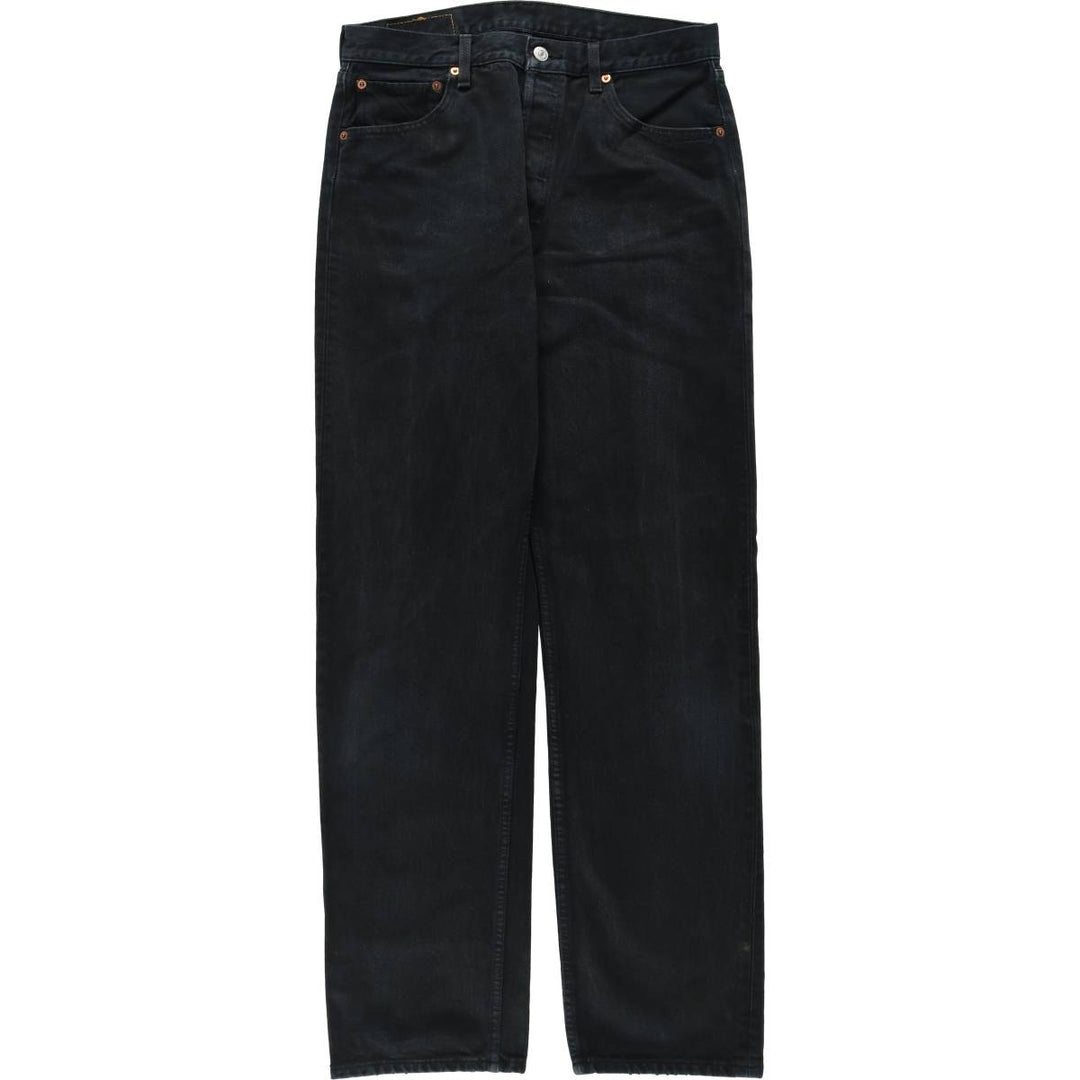 1990'S Levi's 501-0165 Black Denim Straight Leg Jeans, Men's Size W33 (approx.), Vintage cotton black type Vintage Second Hand