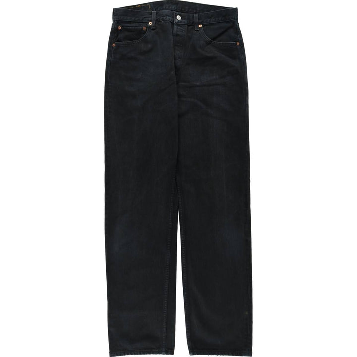 1990'S Levi's 501-0165 Black Denim Straight Leg Jeans, Men's Size W33 (approx.), Vintage cotton black type Vintage Second Hand