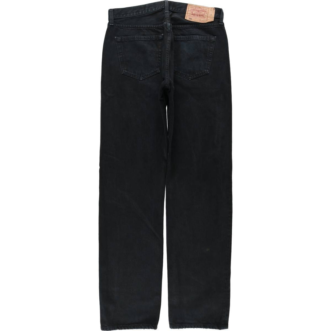 1990'S Levi's 501-0165 Black Denim Straight Leg Jeans, Men's Size W33 (approx.), Vintage cotton black type Vintage Second Hand