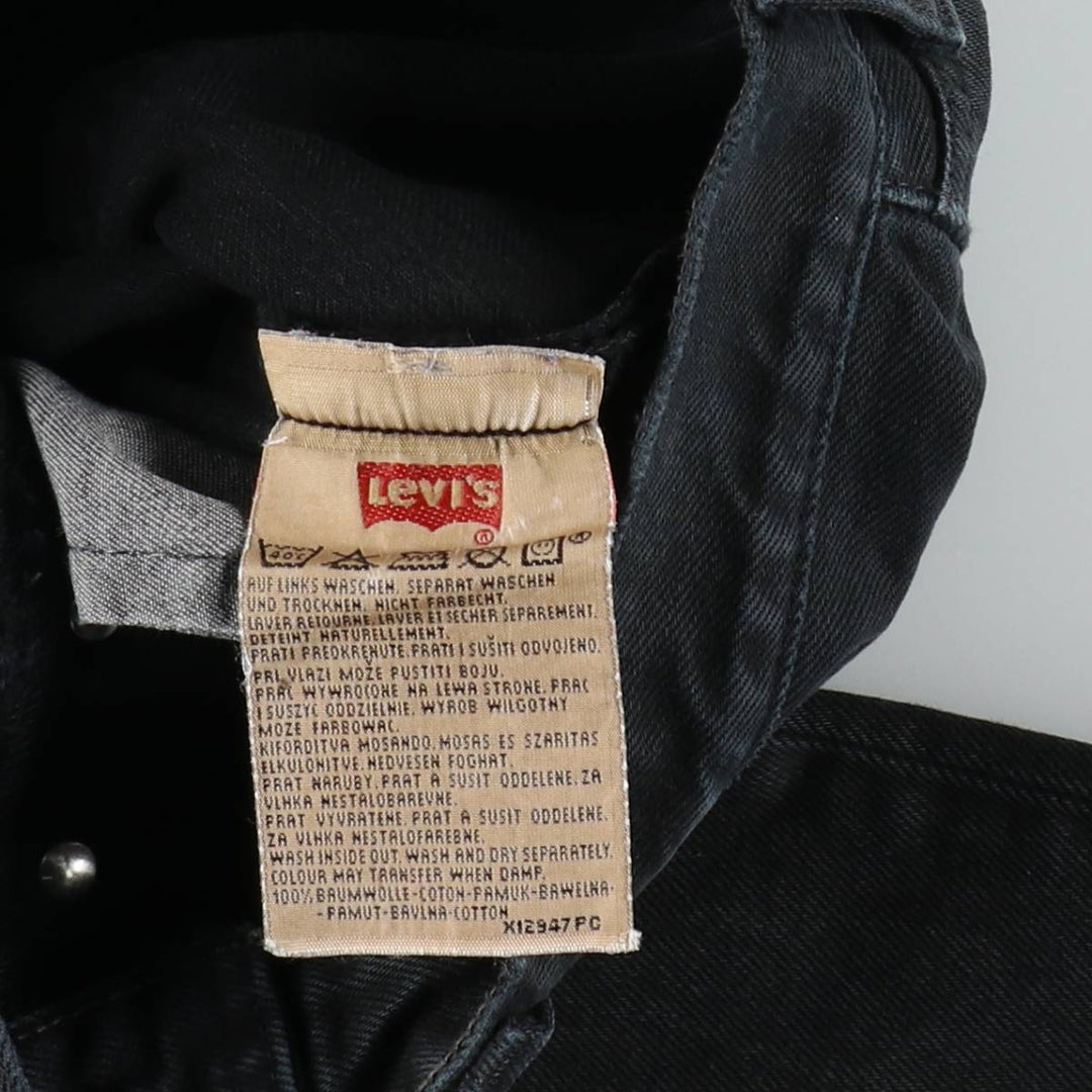 1990'S Levi's 501-0165 Black Denim Straight Leg Jeans, Men's Size W33 (approx.), Vintage cotton black type Vintage Second Hand