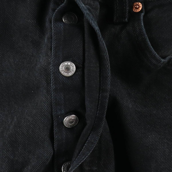 1990'S Levi's 501-0165 Black Denim Straight Leg Jeans, Men's Size W33 (approx.), Vintage cotton black type Vintage Second Hand