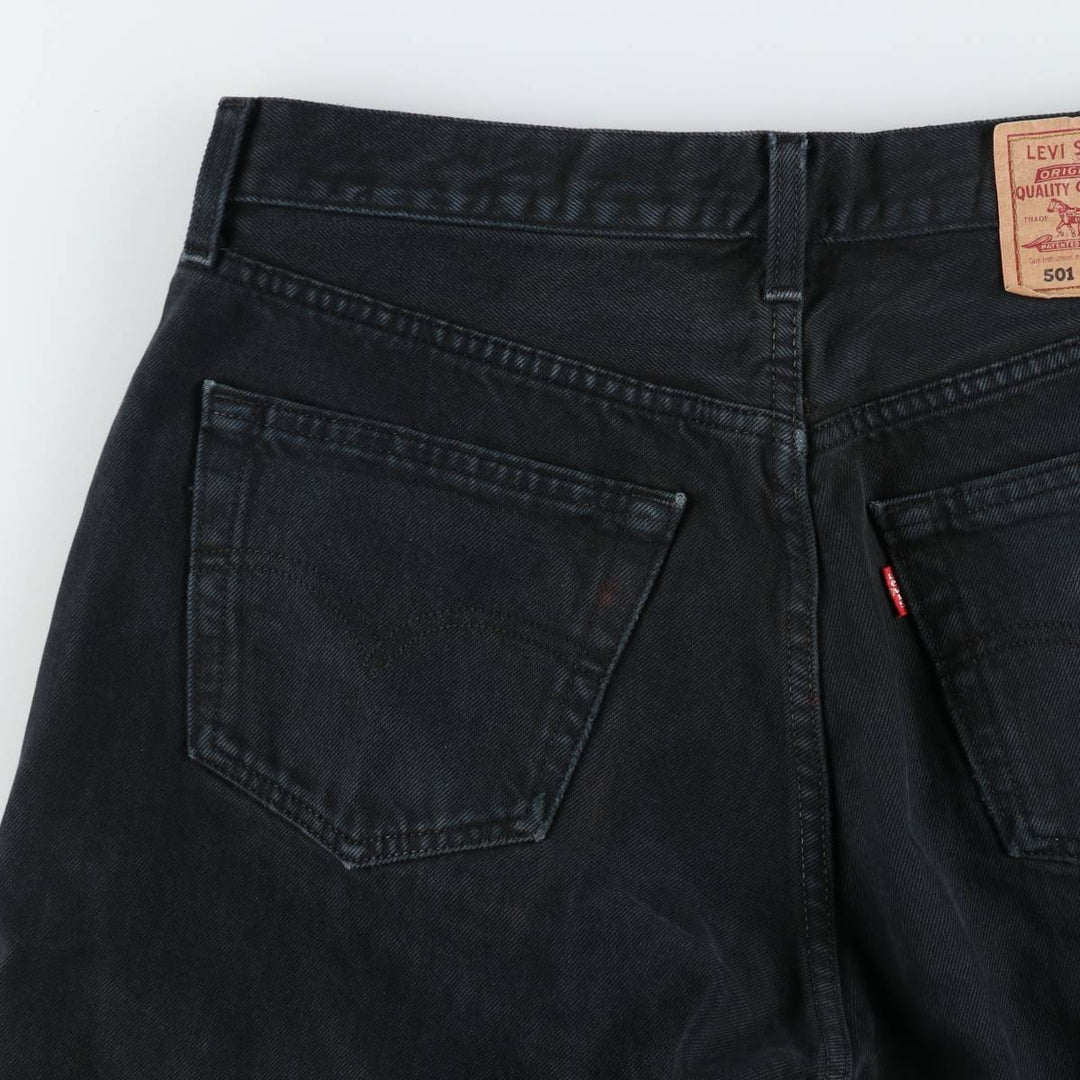 1990'S Levi's 501-0165 Black Denim Straight Leg Jeans, Men's Size W33 (approx.), Vintage cotton black type Vintage Second Hand