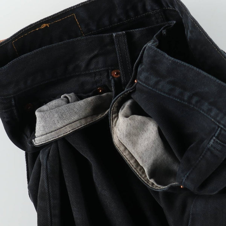 1990'S Levi's 501-0165 Black Denim Straight Leg Jeans, Men's Size W33 (approx.), Vintage cotton black type Vintage Second Hand