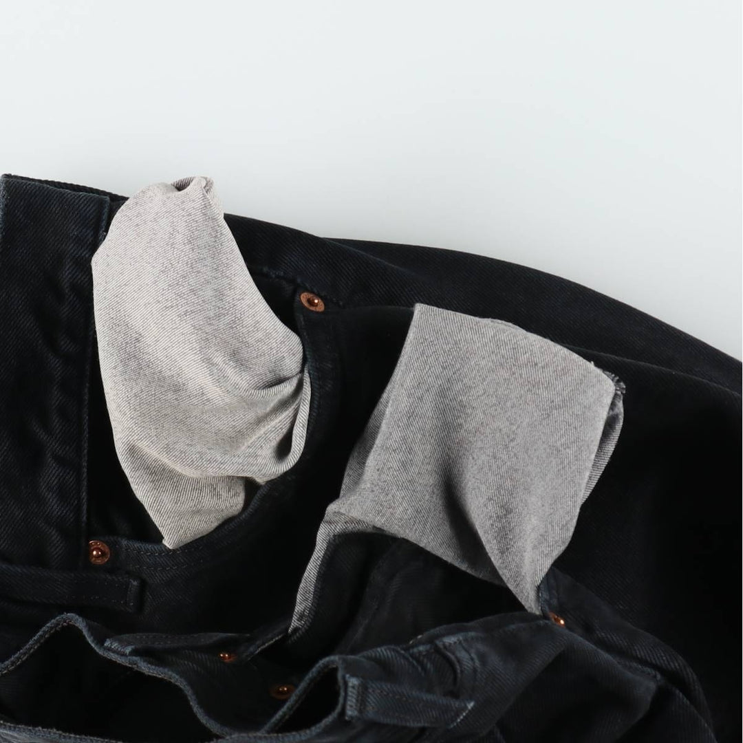 1990'S Levi's 501-0165 Black Denim Straight Leg Jeans, Men's Size W33 (approx.), Vintage cotton black type Vintage Second Hand