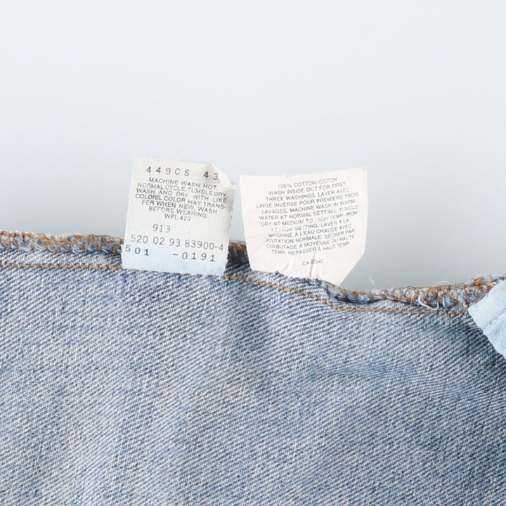 1990'S Levi's 501-0191 Straight Denim Pants, Made in USA, Men's Size W31 (approx.), Vintage cotton blue type Vintage Second Hand