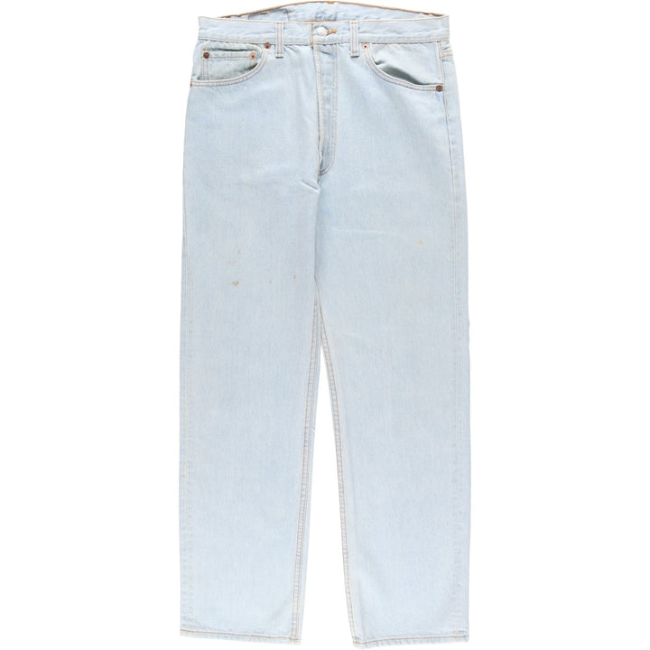 1990'S Levi's 501-0134 Straight Denim Pants, Made in USA, Men's Size W33 (approx.), Vintage cotton Blue type light blue Vintage Second Hand