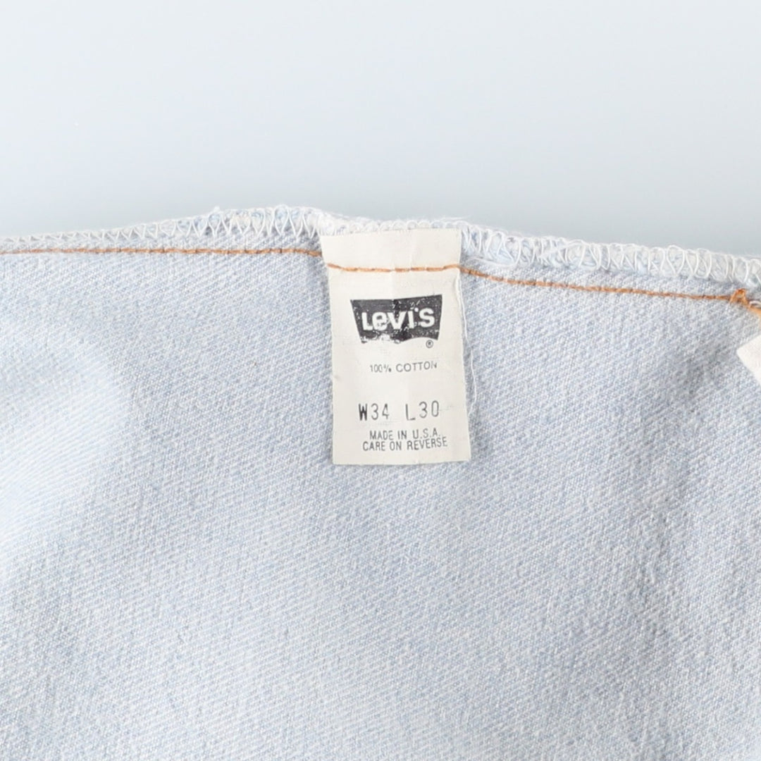 1990'S Levi's 501-0134 Straight Denim Pants, Made in USA, Men's Size W33 (approx.), Vintage cotton Blue type light blue Vintage Second Hand