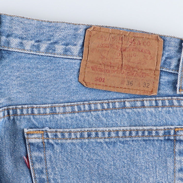 1990'S Levi's 501-0191 Straight Denim Pants, Made in USA, Men's Size W34 (approx.), Vintage cotton blue type Vintage Second Hand