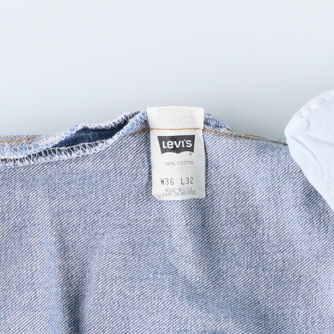 1990'S Levi's 501-0191 Straight Denim Pants, Made in USA, Men's Size W34 (approx.), Vintage cotton blue type Vintage Second Hand