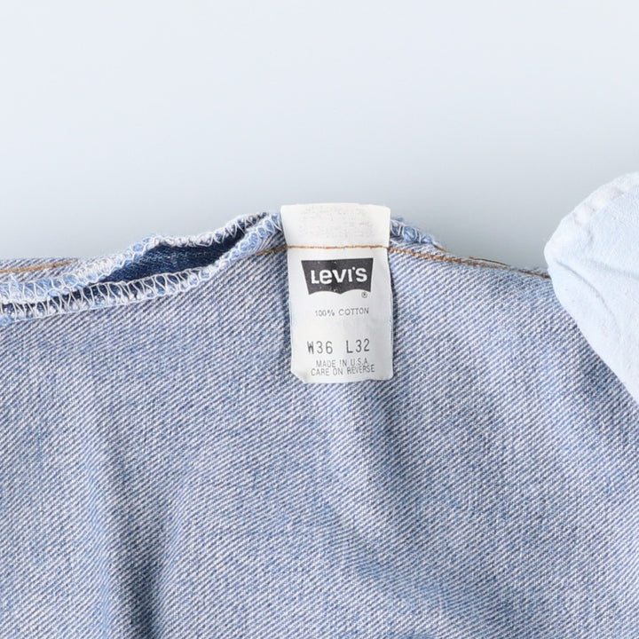1990'S Levi's 501-0191 Straight Denim Pants, Made in USA, Men's Size W34 (approx.), Vintage cotton blue type Vintage Second Hand