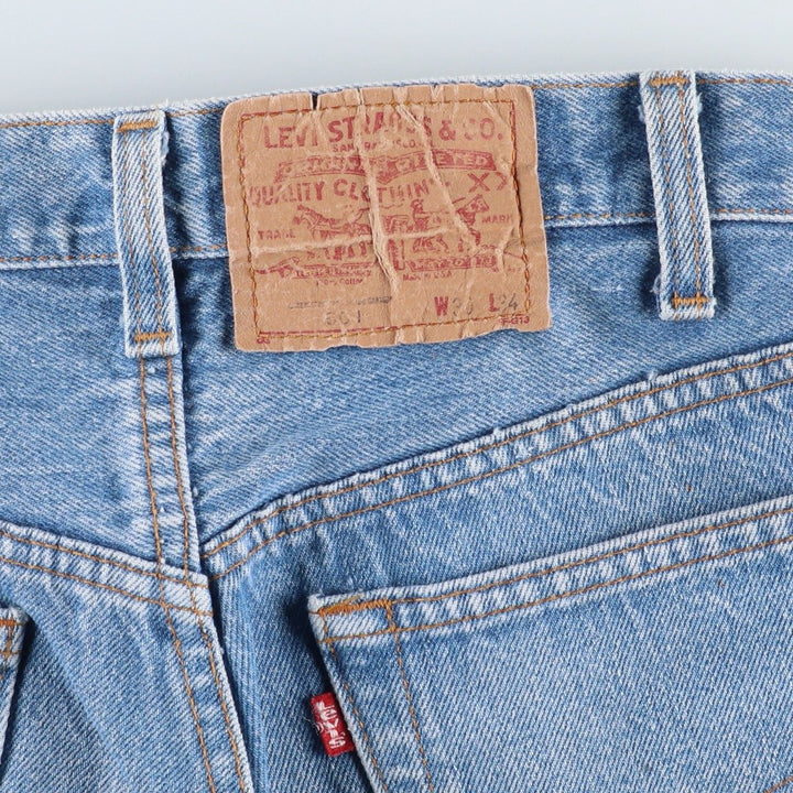 ~90'S Levi's Straight Denim Pants, Made in USA, Men's Size W29 (approx.), Vintage cotton blue type Vintage Second Hand