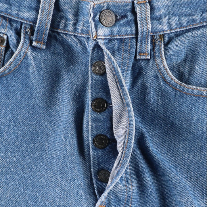 ~90'S Levi's Straight Denim Pants, Made in USA, Men's Size W29 (approx.), Vintage cotton blue type Vintage Second Hand