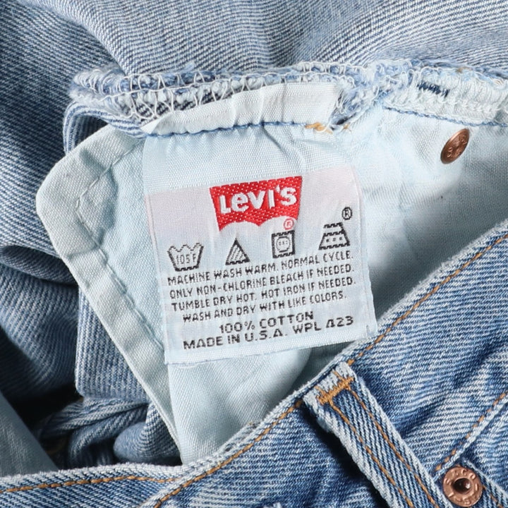 90'S Levi's 501-0193 Straight Denim Pants Made in USA Men's W31 Vintage cotton blue type Vintage Second Hand