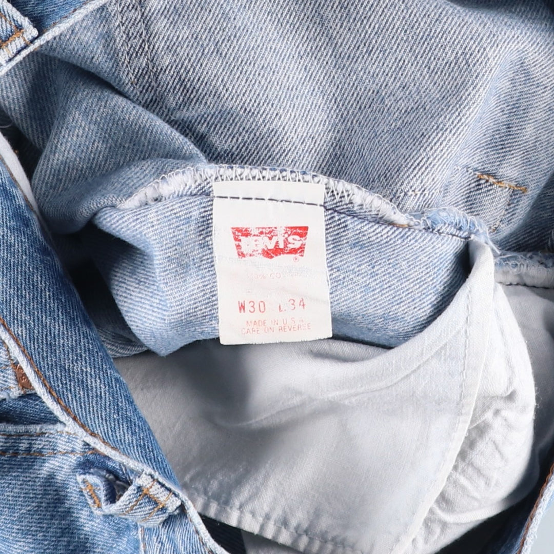 1990'S Levi's 501-5900 Straight Denim Pants, Made in USA, Men's Size W29 (approx.), Vintage cotton Blue type light blue Vintage Second Hand