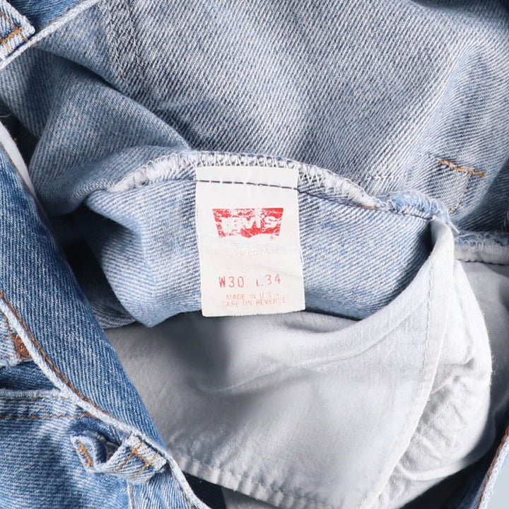 1990'S Levi's 501-5900 Straight Denim Pants, Made in USA, Men's Size W29 (approx.), Vintage cotton Blue type light blue Vintage Second Hand